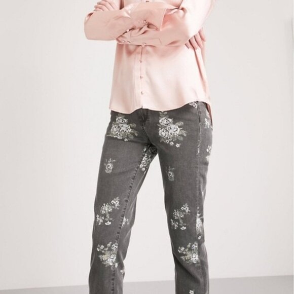 PAIGE Hoxton Straight floral-print high-rise‎ jeans - Picture 14 of 14